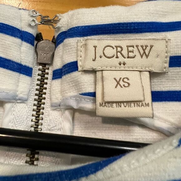J. Crew blue and white striped dress size XS - Picture 4 of 6